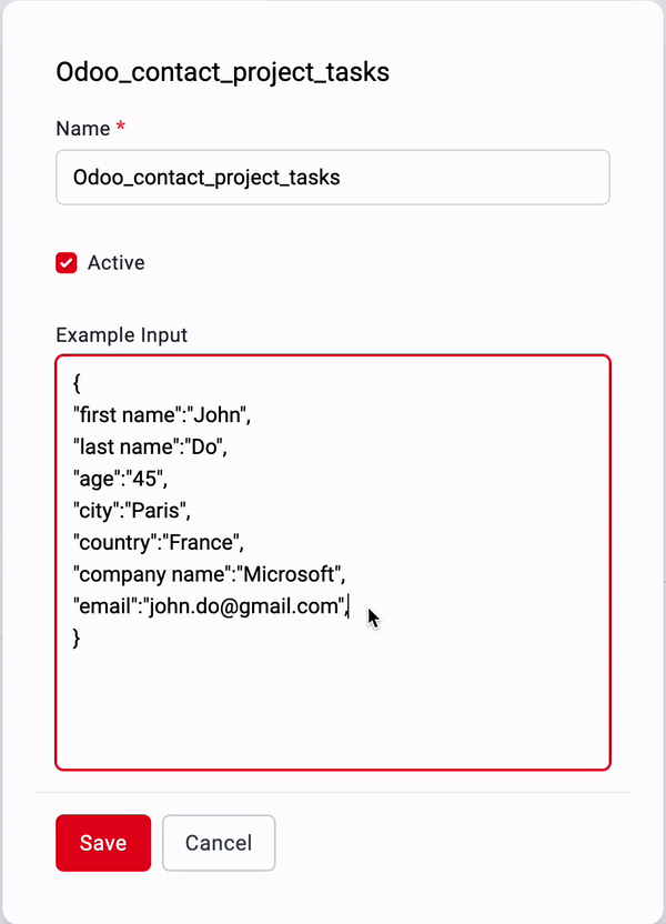 modify JSON 2 Modify the JSON - mini help