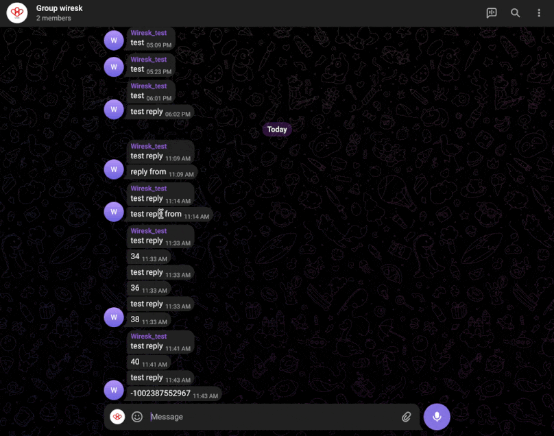 a screenshot of a chat