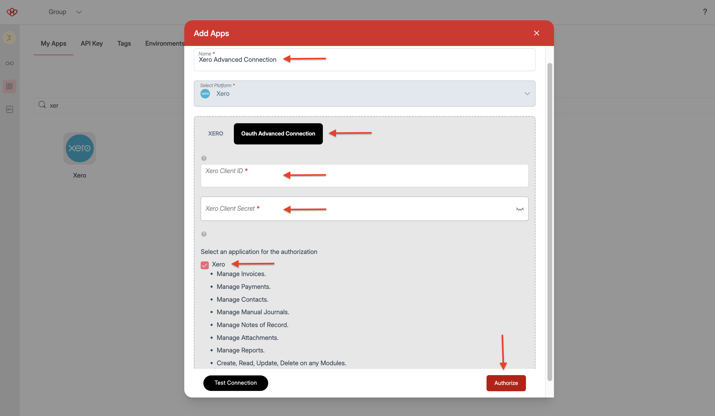 Xero advanced connection Xero Connection and Settings (updating)