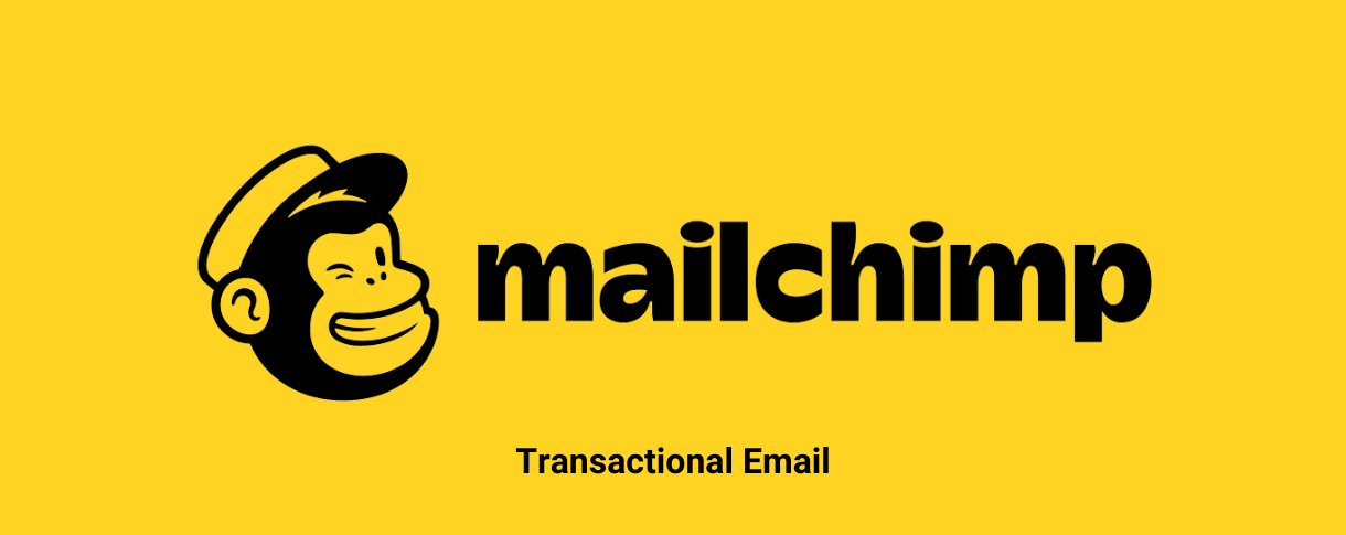 Mailchimp banner, yellow background.