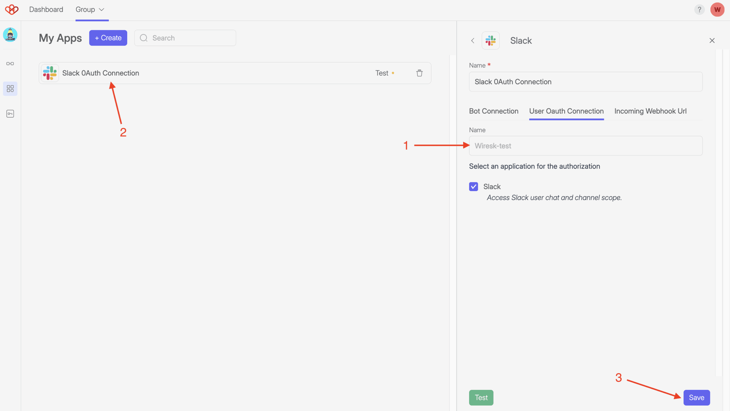 Slack - Create a connection 5 Wiresk 2025 04 30 at 10.37.52 scaled Slack - Create a connection