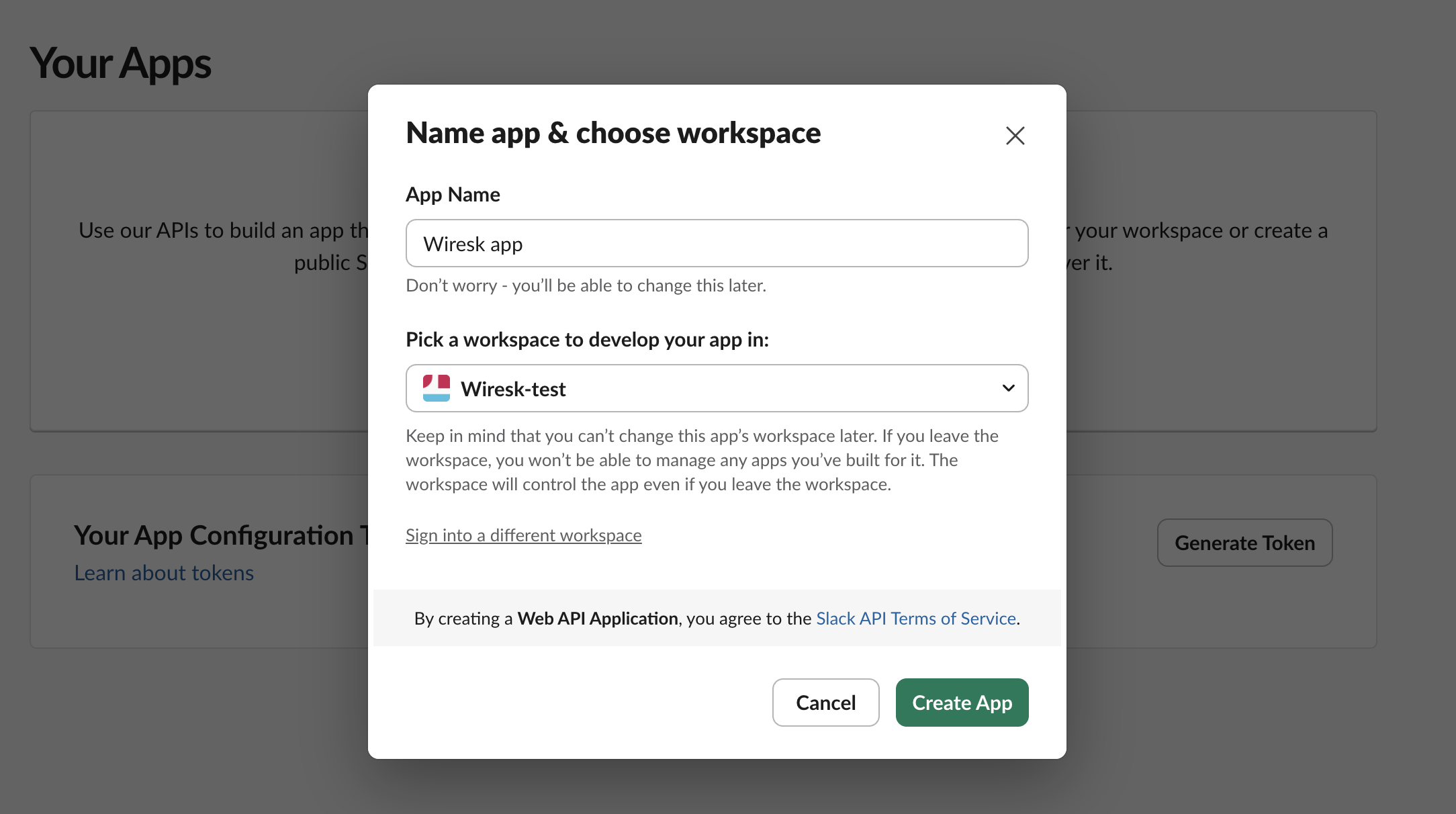 Slack - Create a connection 8 Wiresk 2025 04 30 at 11.41.41 Slack - Create a connection